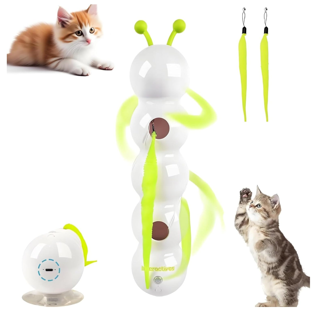 Gusano interactivo para gatos